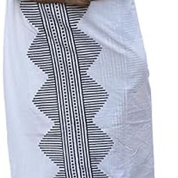 CRYSTAL HEAL Anviksha Men’s Dhoti in White | Block Printed Border Cotton Dhoti with Bohemian Hippie Vibes | Traditional Ethnic Wear for Festive, Wedding, Casual, and Cultural Occasions-40