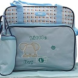 Blue Colour Multi-Purpose Diaper Bag/Nappy Bag with Mat-picture-10