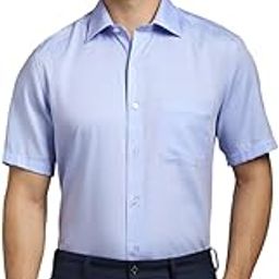 Men's Easy to Iron Premium Cotton Wrinkle Resistant Regular Fit Solid Half Sleeve Formal Shirt-image-90