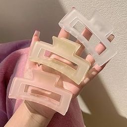 EPARTY 4 Pcshair Claw Clip For Women Girl Plastic Transparent Large Hair Claw Clip Crab Women's Gig Clips Claws Girl Hair Accessories,Multi-image-55