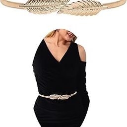 Gold Belt for Women's Dress, Elastic Pendant Chain, Gold & Silver-image-90