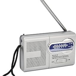 Emergency Radio Battery Operated Transistor Radio AM/FM with Speaker Headphone Jack for Travel Camping Parents Gift(Silver Gray)-picture-29