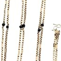 Gold Tradition Designer and Stylish Gold Plated 30 inch long Tanmaniya for Women/Girls Brass Mangalsutra Desihn no Mohini Chain4 COMBO OF 2-image-70