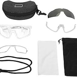 RiToEasysports Sports Polarized Sunglasses, PC Material Lightweight Cycling Sunglasses Fluorescent Polarizer Lens for Driving Fishing-image-8
