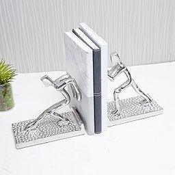 CASA Decor Colossal Unity Sculpture Bookends Decorative Aluminium Bookends Desktop Book Shelf Organiser for Office Decor, Home, Living Room, School & Library (Pack of 2)-8