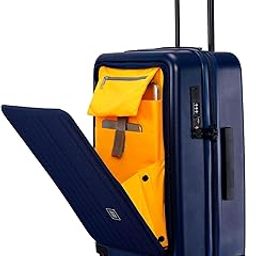 Cabin Pro Luggage Trolley for Travel 57cm, Cabin Bag | Trolley Bag Small for Luggage | with Laptop Sleeve | 100% Polycarbonate (PC) 8 SilentRun Hinomoto Wheels, Midnight Blue-image-24