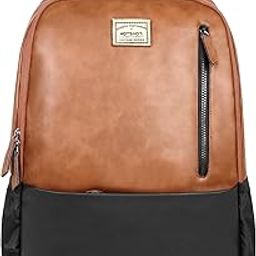 BAGS VINTAGE SERIES_1393 28L FAUX LEATHER 15.6 INCH|LAPTOP BAG|TROLLY SLEEVE |ANTI THEFT|SCHOOL BAG|OFFICE BACKPACK |COLLEGE BACKPACK|WATER RESISTANT|LAPTOP BACKPACK FOR MEN & WOMEN-picture-54