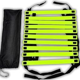 Vinson Agility Ladder For Speed & Agility Training, Expandable Design Up To 4M With 10 Precision Plastic Rungs, Ideal For Athletes And Fitness Enthusiasts. - Black-picture-26