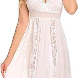 Women's Lace Floral Knee Length Babydoll-picture-30