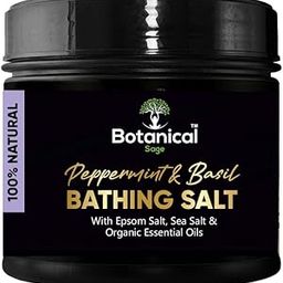 LEANBEING Botanical Sage- Peppermint & Basil Bathing Salt 1Kg For Body & Foot Spa | Calming, Relaxing, Aromatherapy | Infused With Essential Oils-image-9