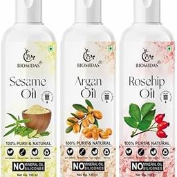 Biomidas 100% Pure Sesame & Argan & Rosehip 100ML Combo Oil(Pack Of 3)-picture-47