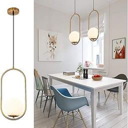 Diktmark Golden Capsule Single Hanging Pendent Ceiling Light for Bedroom, Living Room, Cafe, Restaurant, Hallway, Kitchen, Over The Dining Table (Without Bulb)-image-45