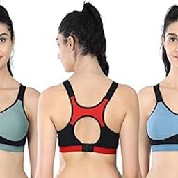 Women's Non Padded Wired Bra for3 Bra Combo Set for Gym. Yoga. and Exercise-21