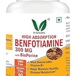 Benfotiamine 300 Mg With Bioperine, Helps Maintain Blood Sugar Levels Supplement, 90 Capsules-12