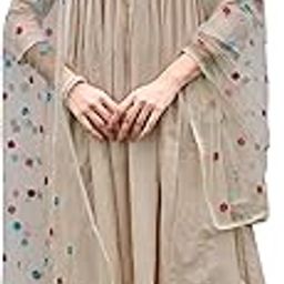 Women's Lavender Color Pure Cotton Parsi Embroidered Flared Kurta set(Kurtaset_1364)-image-8