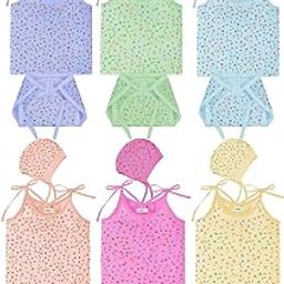 New Born Baby Clothes Jhabla Set | Baby Dress | Front Open Shirt | Nappies | Caps | Cotton | Clothing Set | Sleepwear | Gift Combo-image-24