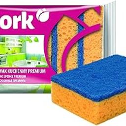 YORK Durable Heavy Duty Premium Non-Scratch Double-Sided Cleaning Scouring Sponge for Kitchen - Size 10.5x7.5x3 CM, 5 Pcs (Yellow), High-Performance Sponge, Non-Scratch, Versatile Cleaning Tool-image-14