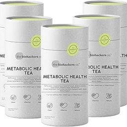 The Biohackers Co - Metabolic Health Tea | Natural Herbal Blend with Nettle,Dandelion Root,Spearmint & Berberis Aristata | Supports Detox, Digestion, & Weight Management | Pack of (5) | 150 Days Stack-23