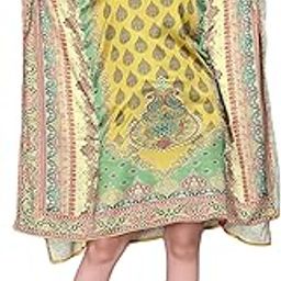 Silk Sutra Women's Ethnic Wear Multicolor Knee-Length Nightgown by Silk Sutra – V-Neck, Silk Blend STCO-KURTI-KAFTAN-184-P-15