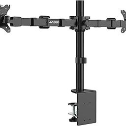 Ant Esports MA112 Dual Arm Articulating Monitor Desk Mount, Fully Adjustable Steel Stand with C-Clamp Grommet Base,VESA,Swivel, Rotation, Tilt and Height Adjustment, Holds 2 Screens up to 30"-Black-image-19