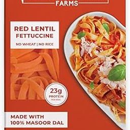 Pink Harvest Farms Red Lentil Fettuccine Pasta | No Rice - No Maida | Vegan | Gluten Free | High Protein | Keto | 200gm Pack (Pack of 1)-image-32