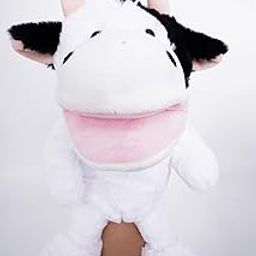 FUZZBUZZ Cow Talking Hand Puppet Soft Toy for Kids 3Y+ | Interactive Plush Toy for Story Telling-5