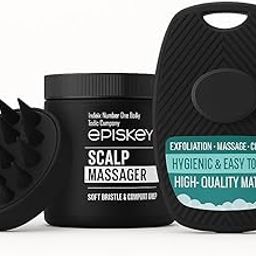 Episkey Bath & Scalp Care Combo – Scalp Massager Brush for Hair Growth + Silicone Body Scrubber Brush | Dandruff Removal, Skin Exfoliation, Deep Cleaning | Unisex Shower Set (BBB Combo)-image-99