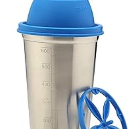 SignoraWare Shake N Shake Stainless Steel Shaker | Leakproof | Measurement marking| Perfect for fitness Enthusiast & Athletes | Ideal for mixing protein shakes & Pre-workout formula ( 650ml | Blue )-image-26