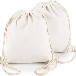 2-Pack Cotton Canvas Drawstring Backpack Gym Sackpack-10