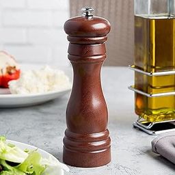 Jamboree 1pc Wooden Spice Salt Pepper Grinder Spice Mills Hand Movement Manual Pepper Mill Kitchen Tools Mill Set Wooden Traditional Pepper Mill (Beige, Pack of 1)-image-19