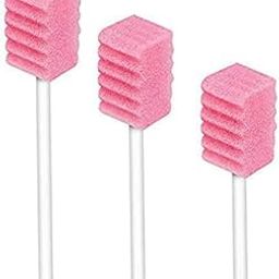 Disposable Oral Care Sponge Swabs(100Pcs Pink-50