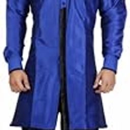 Men's Blue Indo Sherwani_42-image-39