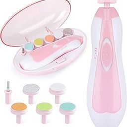 ESZAZX Baby Nail Trimmer Electric File with Light – Safe Nail Clippers & 6 Grinding Pads for Newborns, Toddlers, Kids, and Adults – Nail Care, Polishing & Shaping Tool for Toes and Fingernails-image-20