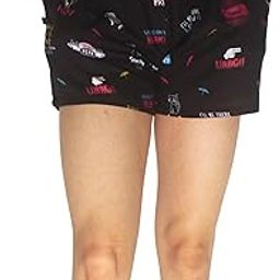 Women's Boxer Shorts 100% Rayon with Comfort Fit Elastic and Dual Pockets - Funky Printed Women Lounge Shorts Super Soft Fabric Ideal-image-113