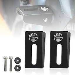 OBEROI'S TRADERS Universal Fog Light Mounting Bracket for Bikes & Motorcycles | CNC Aluminum Fog Lamp Holder Clamp | Fit with Bolts & Washers | Strong Black Bracket for Auxiliary Light Mounting-image-89