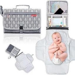 Portable Diaper Changing Pad by KiddyCare - Waterproof Changing Pad with Built-in Head Cushion - Cover Station for Travel with Boys or Girls - Perfect Baby Shower Gift-image-45