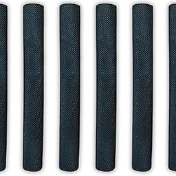 VINSON Diamond Rubber Grips Combo for Full Size Cricket Bat Handle, Jointless Construction, Available in Black colour (Pack of 6).-image-9