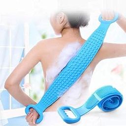 LUXEHUE Silicone Body Back Scrubber, Double Side Bathing Brush for Skin Deep Cleaning Massage, Dead Skin Removal Exfoliating Belt for Shower, Body Brush for Bathing (Multi Color)-image-30