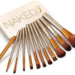 SHAGGY. Women's and Girl's 12 Pcs Brown Multipurpose Makeup Brushes Set with Storage Case - (Pack of 12)-picture-42
