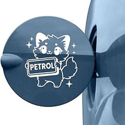 Zaqiz Petrol Sticker, Fuel Lid Emblem for Cars & Bikes, Simple Application (White)-27