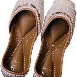 Pearl White Punjabi Jutti for Women | Handcrafted Women's Flats with Elegant Beadwork, Traditional Ethnic Footwear for Weddings-image-23