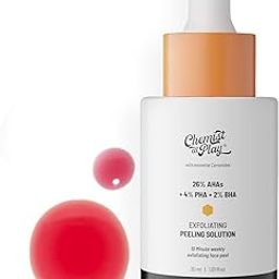 Chemist at Play 26% AHA 2% BHA 4% PHA Peeling Solution | Chemical Exfoliator For Face | Glycolic Acid (AHA), Salicylic Acid (BHA), Lactobinoic Acid (PHA) | Tan Off 10-Minute Peel | Derma Tested | 30mL-0