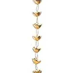 Tarang Arts Decorative Brass Hanging Urli | Traditional Urli with Chain for Home, Temple/Pooja Room & Festive Décor | Gold Finish Hanging Bowl for Flowers & Diyas | 25x11 Inches-image-60