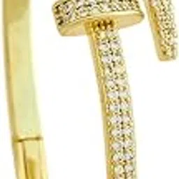 kushal's Fashion Jewellery White Gold Polished Zircon Adjustable Kada |Best For Gifting, Bride, Bridemaids & Special Occasion | Zircon Kada For Women - 441346-picture-22