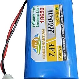 7.4 V 2600mAh 19.24Wh Li-ion Rechargeable Battery Pack for Speakers, Remote Control Toys, Bluetooth, Portable Device, Outdoor Lighting, Electronics Toys. (JST 2.0 mm Pitch Wire) 2-Cell-27