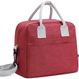 BLUE BEADS Thermal Insulated Travel Lunch Bags Small for Women Work, Student Kids to School Leak-Proof Hot Cold Lunch Bag Reusable Tote Bag with Aluminium Inner Foil (1 Pcs) RED-image-75