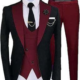 JEXJ Formal Suits for Men Wedding Slim Fit 3 Piece Dress Business Party Jacket Vest & Pants JXZ006-image-41