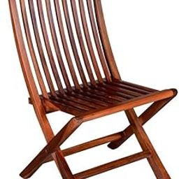 MAMTA DECORATION Wooden Folding Chair for Living Room/Garden and Outdoor Furniture - Teak Finish, Brown, Design 2, Standard (MD-FL-CH-01)-image-19