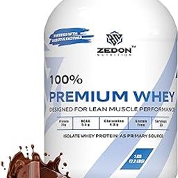 Zedon Nutrition Premium 100% Whey Isolate Light, Clean & Easily Digestible Protein (Chocolate 1 KG)-image-1