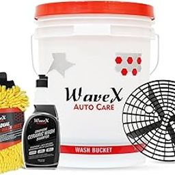 Wavex Ceramic Coating for Car Maintenance Kit | Consist of The Wavex (20L) Wash Bucket | Grit Guard | Dual-Sided Car Wash Mitt and Graphene Ceramic Wash Shampoo 650ml-17